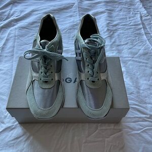 Hogan Women Suede Sneakers in Light Blue and Gray (Size: 37.5)